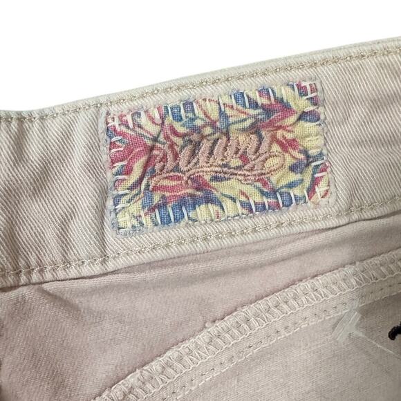 Siwy Pink Denim Cutoff Shorts Size 26 Frayed Hem Heart Pocket Distressed - Picture 5 of 8